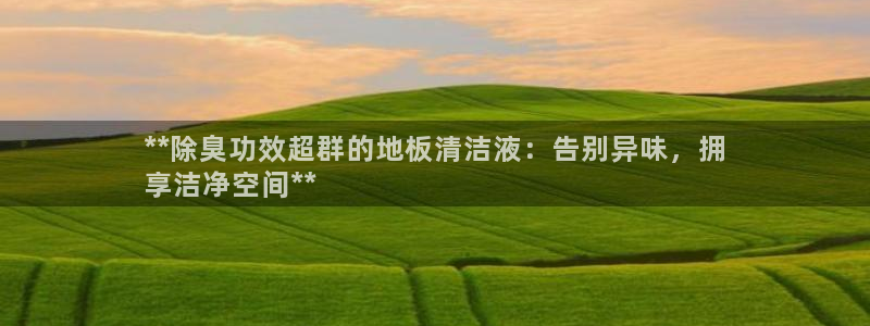 尊龙-人生就是博：**除臭功效超群的地板清洁液：告别异味