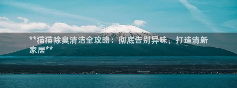 尊龙,人生就是搏：**猫猫除臭清洁全攻略：彻底告别异味，